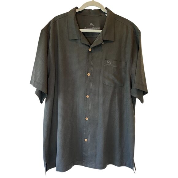 Tommy Bahama Men's Silk Blend Size XXL Short Sleeve Black - Picture 1 of 5